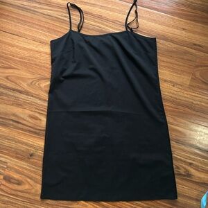 Theory black silk slip spaghetti strap size 8